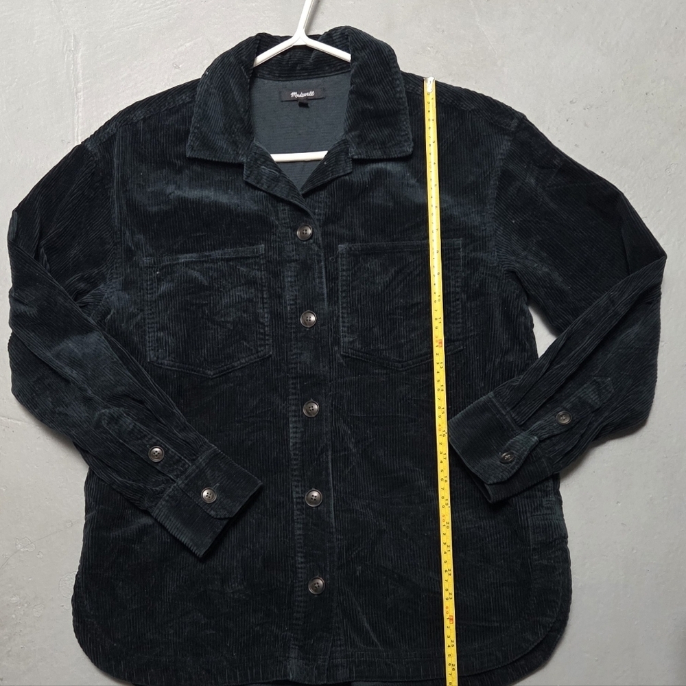 Madewell Emerald Sz S Corduroy Kentwood Oversized Shirt-Jacket - Picture 7 of 11